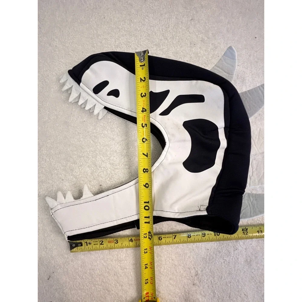 Pottery Barn Kids Glow in the Dark Dino Skeleton Costume 3pc Set Size 7-8 Black - Picture 12 of 12